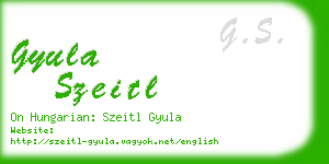 gyula szeitl business card